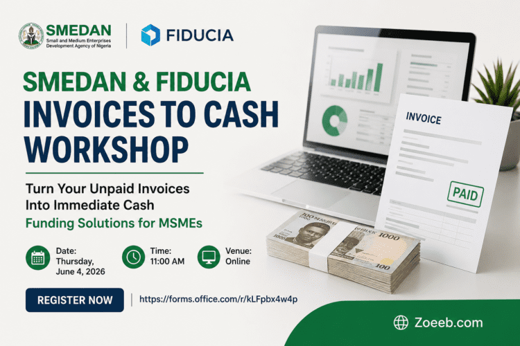 Apply for SMEDAN and Fiducia Invoice to Cash Workshop 2026 for MSMEs and Small Businesses