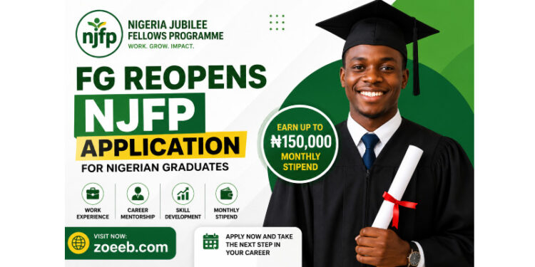 NJFP Application for Nigerian Graduates With ₦150,000 Monthly Stipend