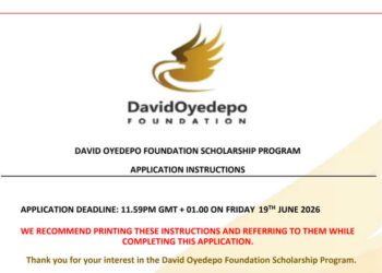 David Oyedepo Foundation Scholarship Programme 2026/2027