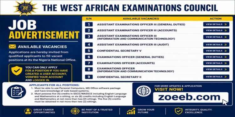 WAEC Recruitment 2026