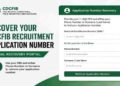 CDCFIB Recruitment Application Number