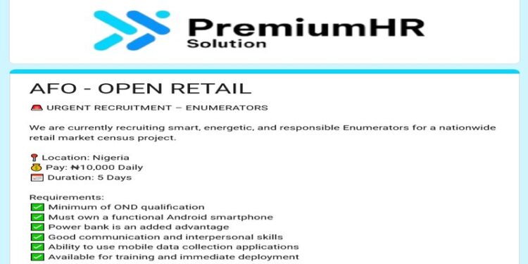 Data Enumerator Recruitment