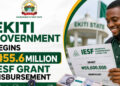 Ekiti State Government has started the disbursement of ₦55.6 million in grants