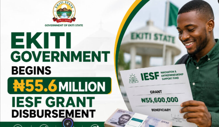 Ekiti State Government has started the disbursement of ₦55.6 million in grants