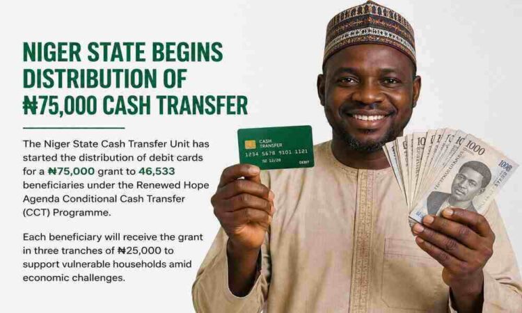 Niger State Begins Distribution of ₦75,000 Cash Transfer to Over 46,000 Households Under Renewed Hope Programme