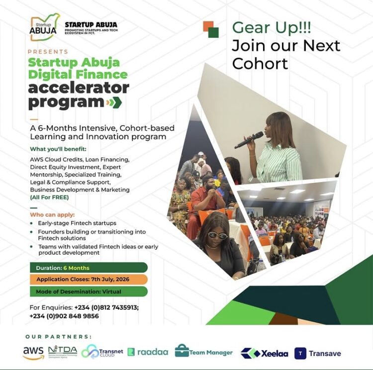 Startup Abuja Digital Finance Accelerator Programme,