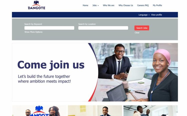 Dangote Recruitment Portal