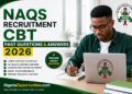 NAQS Recruitment CBT Past Questions Answers 2026