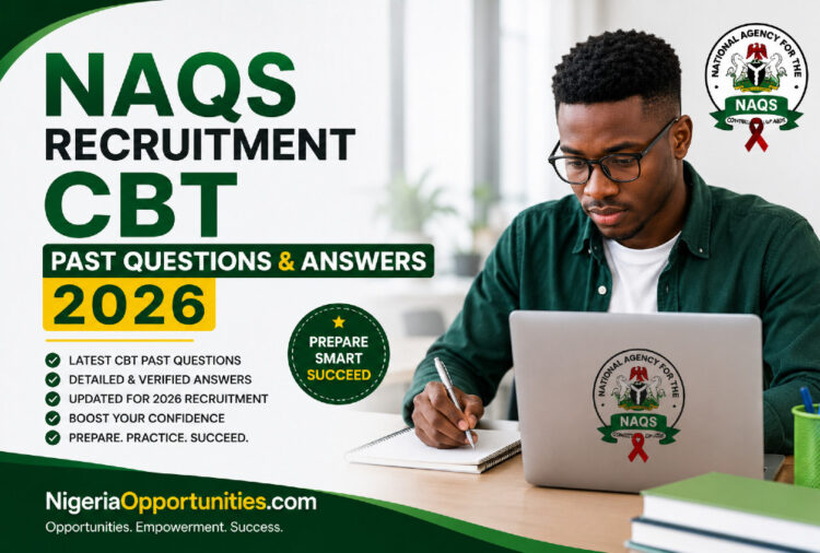 NAQS Recruitment CBT Past Questions Answers 2026