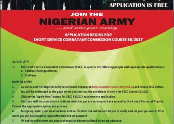 Nigerian Army SSCC Recruitment
