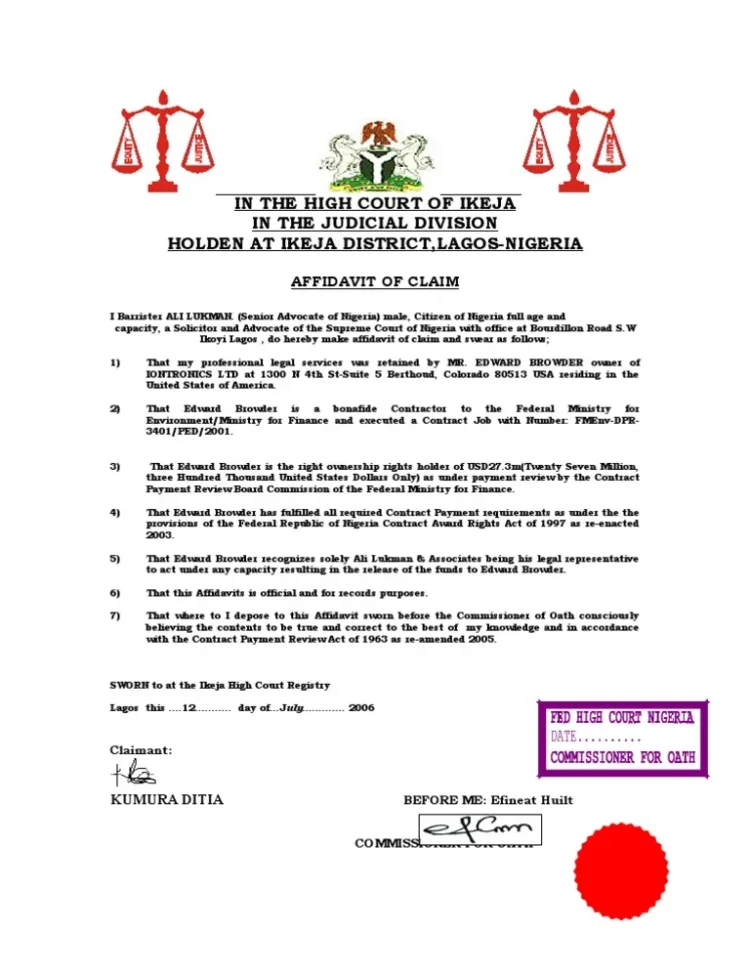 How to Register and Download Federal High Court Affidavit Online